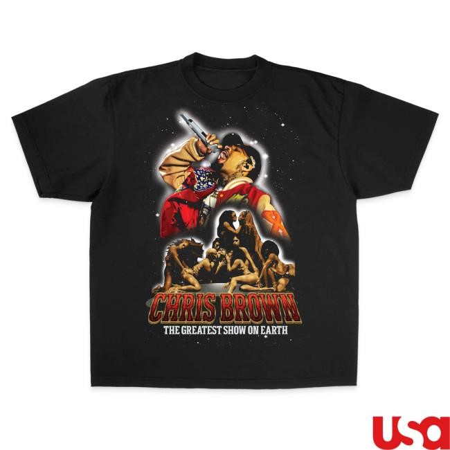 Official Chris Brown Merch Store Greatest Show On Earth Collage S/S Shirt