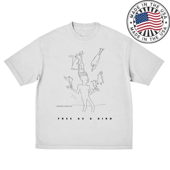 Vintage Studio Free As A Bird T-Shirt The Beatles Official