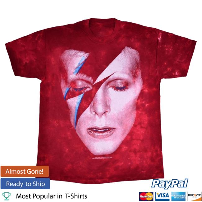 David Bowie Clothing Store Shop Aladdin Sane Tie Dye T-Shirts Davidbowie Merch