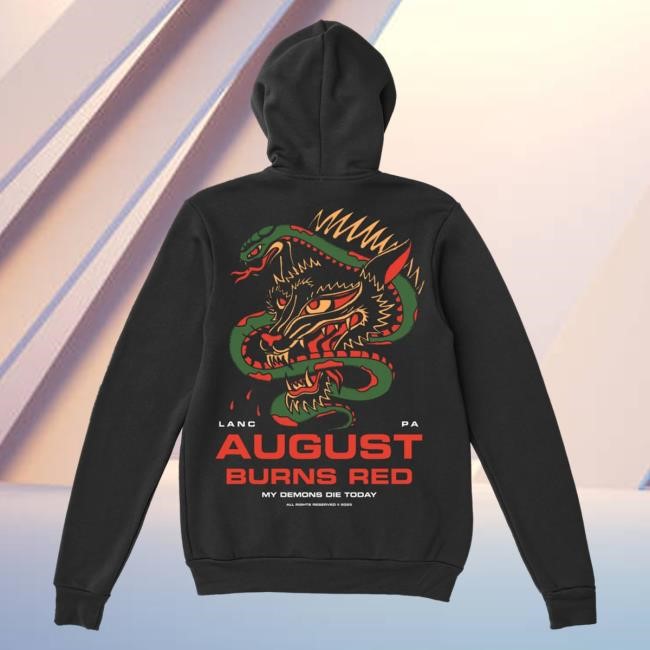 Official August Burns Red Snake Dragon Zip Up Pullover Hoodie