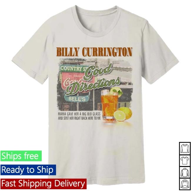 Official Billy Currington White Smoke Good Directions T-Shirt