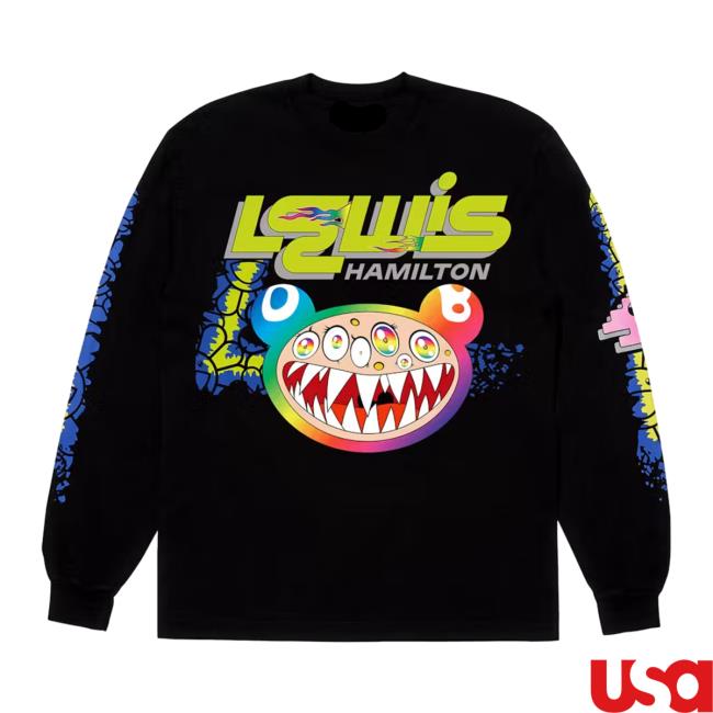 Official Takashi Murakami Lewis Hamilton Flame Out Long Sleeve