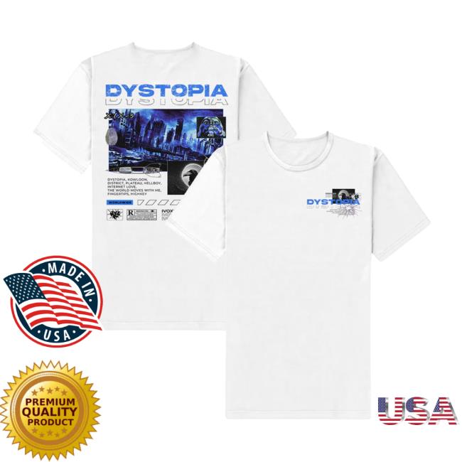 Ivoxygen Merch Dystopia White Shirts Official Ivoxygen Clothing Shop Apparel