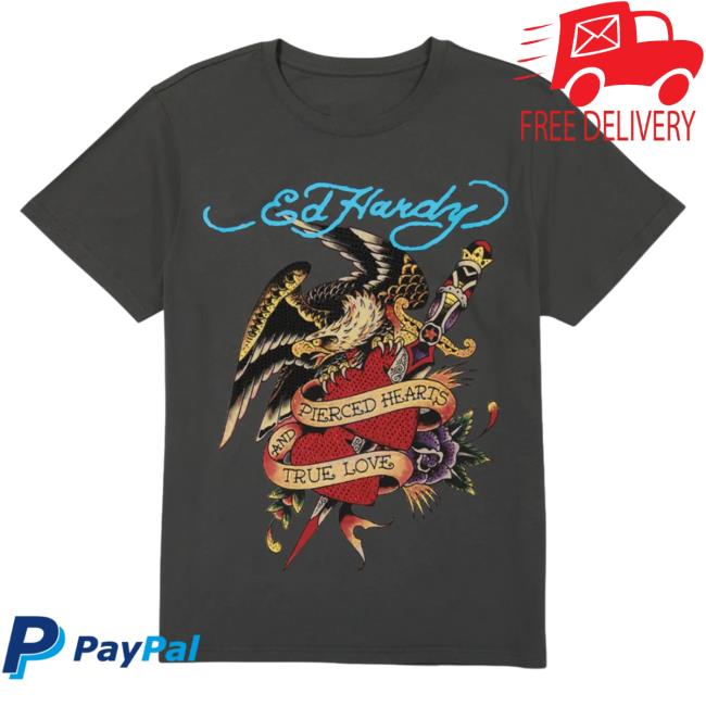 Official Ed Hardy Merch Store Rhinestone Eagle Dagger Shirt New EdHardy Apparel Clothing Shop