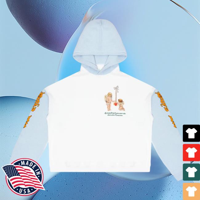 Official Rock N Rags Clothing Shop Boys Lie Kindling Hoodie White & Baby Blue RockNRags