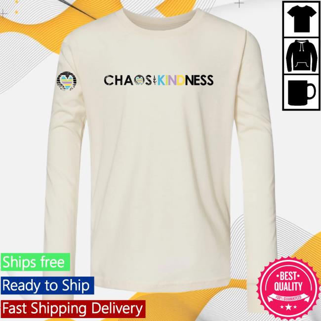 Official Chaos And Kindness Store Chaos & Kindness Logo Long Sleeve T-Shirts Natural