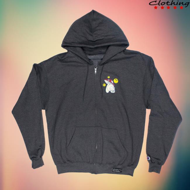 Official Slinger Apparel Store Shop Spiritual Advisor Champion Zip Up Hoodies Grey Pyroscopic
