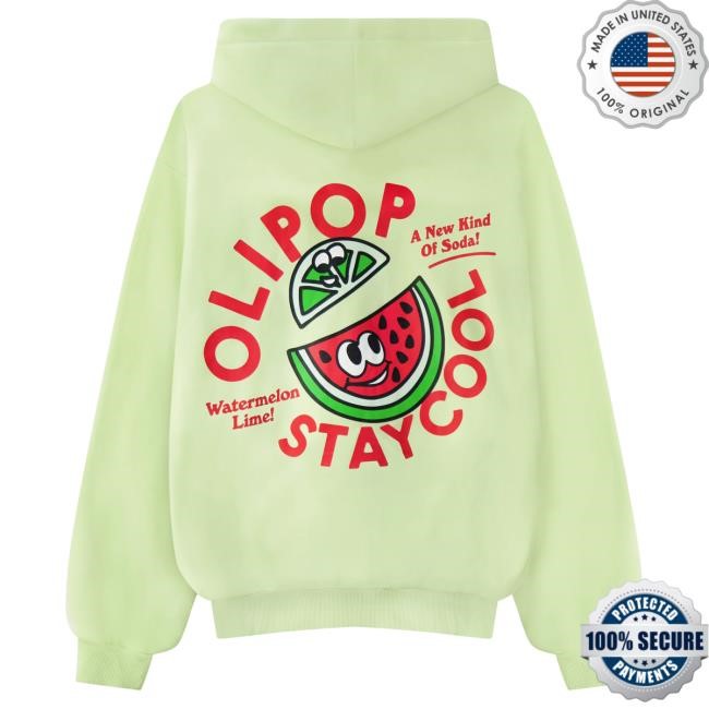 Official Stay Cool Clothing Store Staycool Olipop Watermelon Lime Hooded Sweatshirt StaycoolNyc
