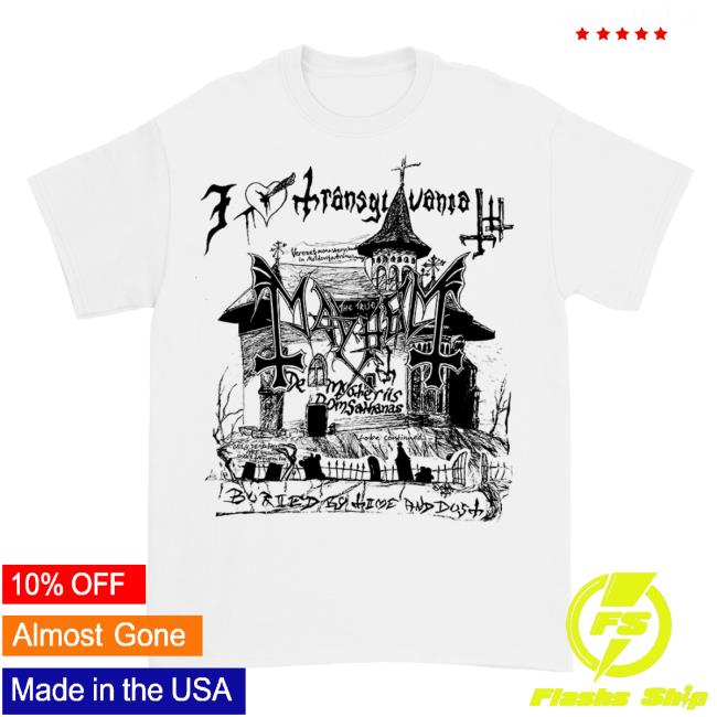 Mayhem Kings Road Store Shop Merch Mayhem Transylvania (White) Hot Shirt