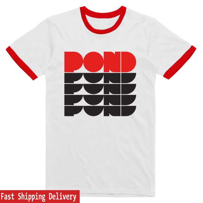 Official Pond Band Repeat Logo / Red Ringer T Shirt