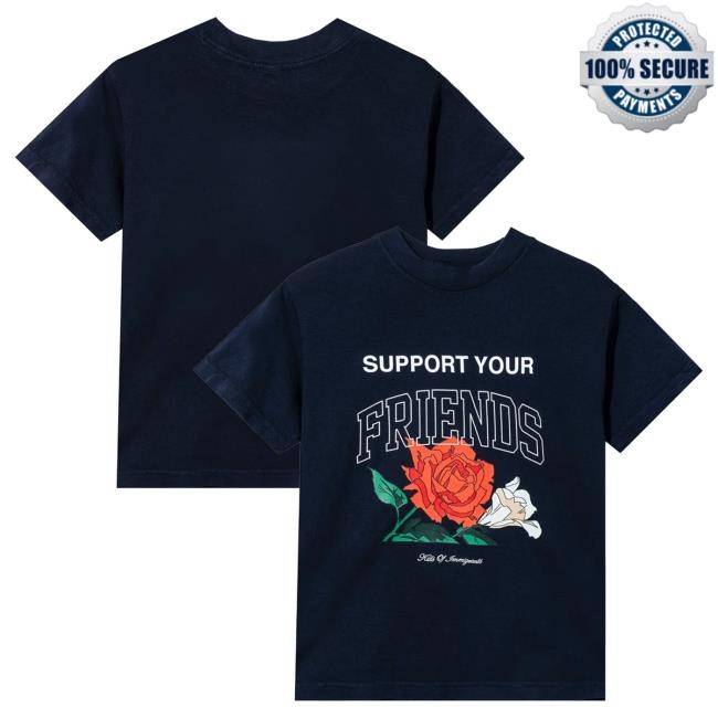 Official Kids Of Immigrants KIDS By KOI Support Your Friends Floral Top Shirt