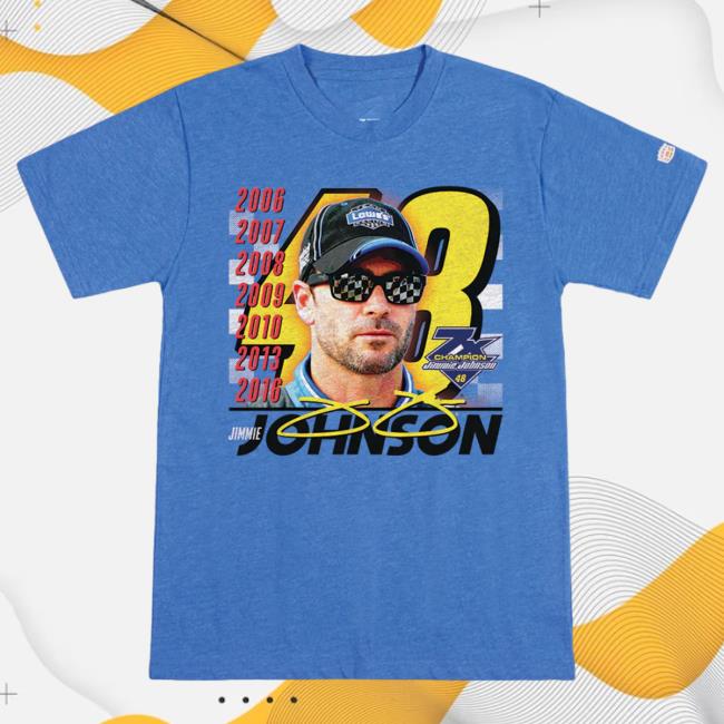 Retro-Inspired Jimmie Johnson 7-Time Champ Top Shirt