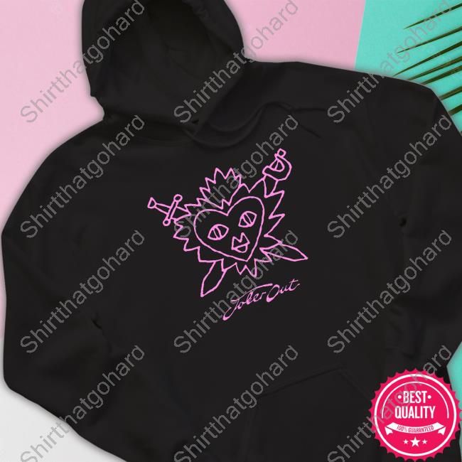 Joker Out Heart Black T Shirt