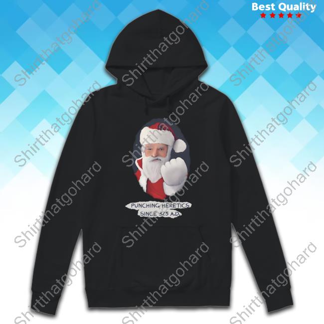 Babylon Bee Store Santa Punching Heretics Shirts
