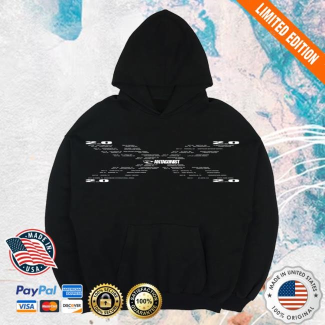 Official Playboi Carti Merch Store Antagonist Tour 2.0 X Hooded Sweatshirt
