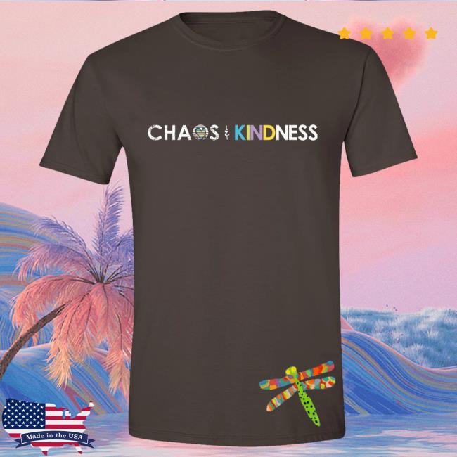 Official Chaos And Kindness Store Dragonfly Popover Shirt Dark Chocolate