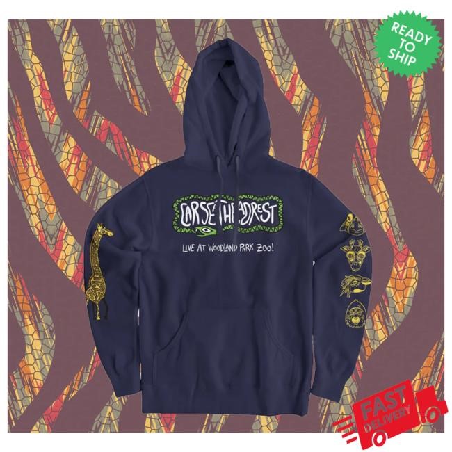 Official Car Seat Headrest Merch Snake "Live At Woodland Park Zoo" Pull Over Hoodie