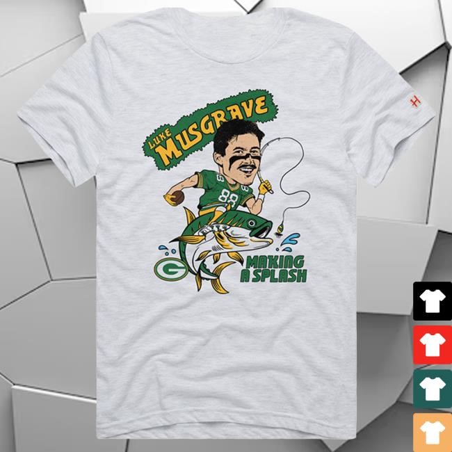 Official Green Bay Shop Packers Homage #88 Musgrave Make a Splash New Shirt GreenBay