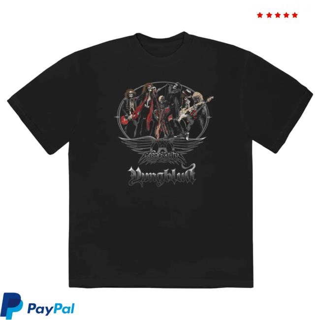 Official Complex Merch Store Shop Aerosmith & YUNGBLUD - One More Time Illustrated Skeleton New Shirt