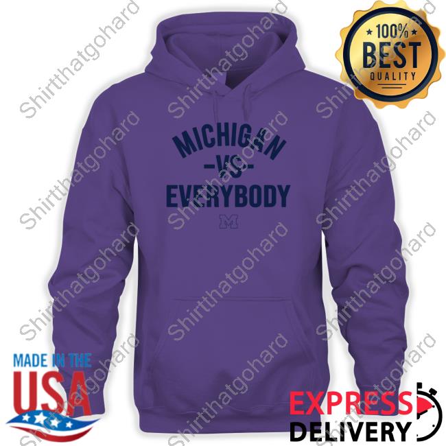 Official Michigan Vs. Everybody Gray Tee Shirt Mden