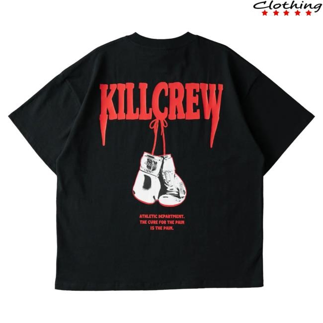 Official Kill Crew Apparel Clothing Oversized "Athletic Department" Top Shirt - Black KillCrew Shop