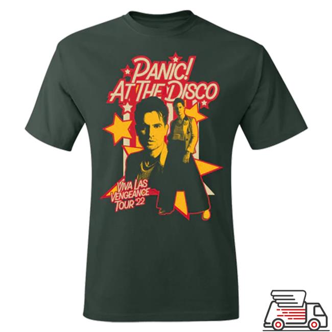Official Panic! at the Disco Merch Store Panic! At The Disco Stars Dark Green Tour Tee