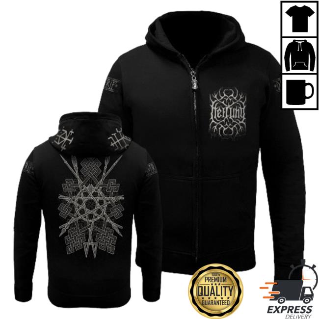 Official Amplified History Heilung Merch Seven Wands Zip Up Popover Hoodie