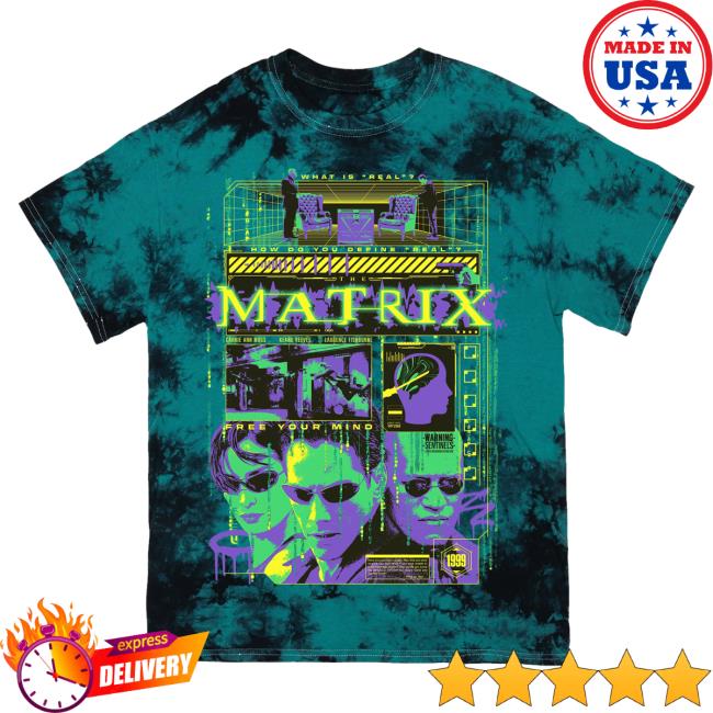 Official Studiohouse Designs The Matrix Tie Dye T-Shirt Oracle (Teal)