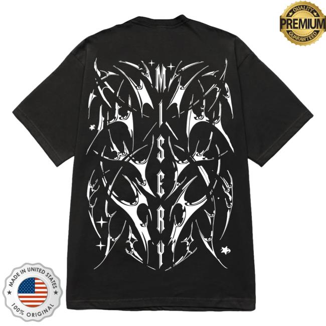 Official Misery Worldwide Tribal Graphic Print Black T-Shirt