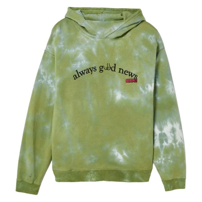 Official Urban Outfitters Apparel Clothing Pas De Mer Always Good News Tie Dye Hoodies Green Tie-Dye UrbanOutfitters Store Shop