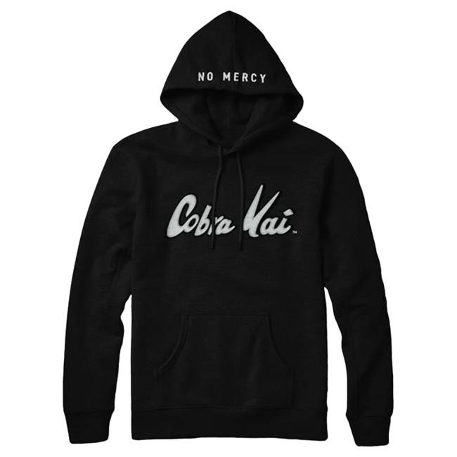 Official Cobra Kai Merch Cobra Kai No Mercy Hoodie