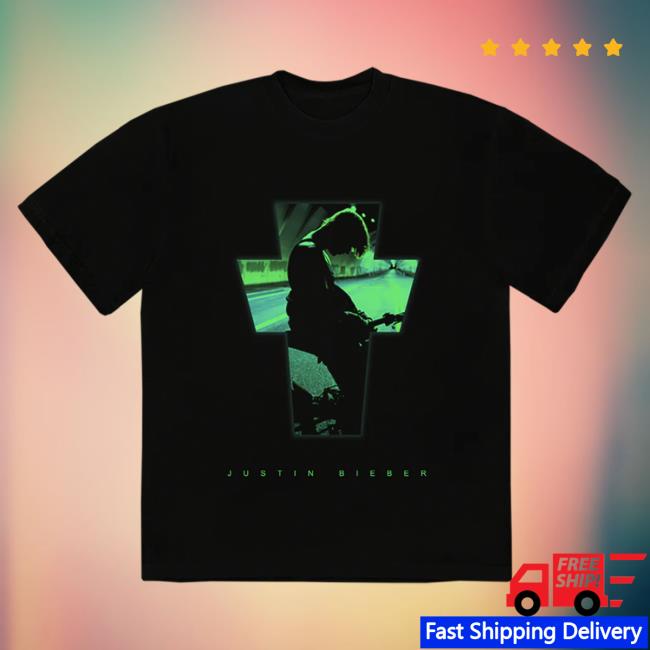 Official Justin Bieber Merch Store Shop Justin Bieber Cross Photo T Shirt JustinBieber Apparel Clothing