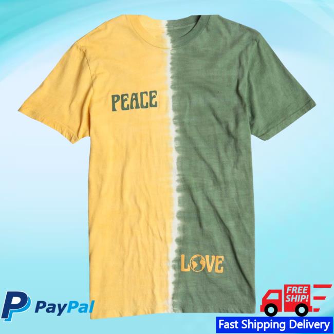 Official Altru Apparel Clothing Peace And Love Half Dip Dye Shirt New