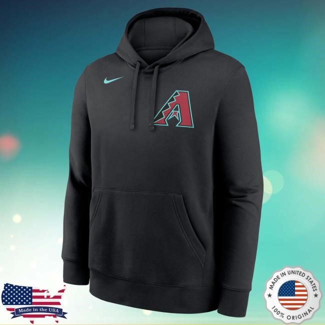 Official MLB Merch Men's Arizona Diamondbacks Randy Johnson Nike Black Player Name & Number Club Hooded Sweatshirt