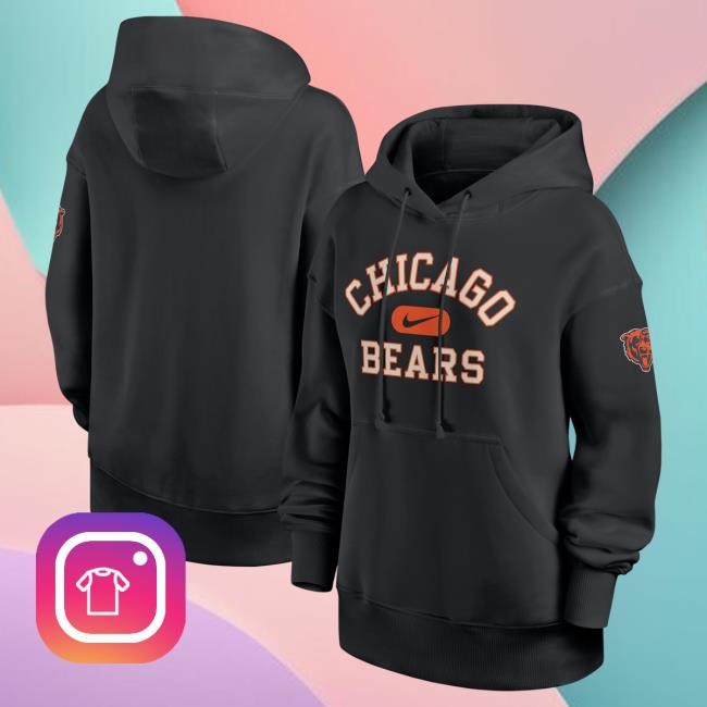 Womens Chicago Bears Nike Oversized Hoodie Legacy Phoenix Trend Game Day Release