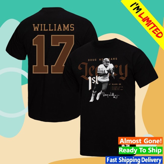 Commanders Shop Men's Mitchell & Ness Doug Williams Black Washington Commanders Legacy Graphic Tee