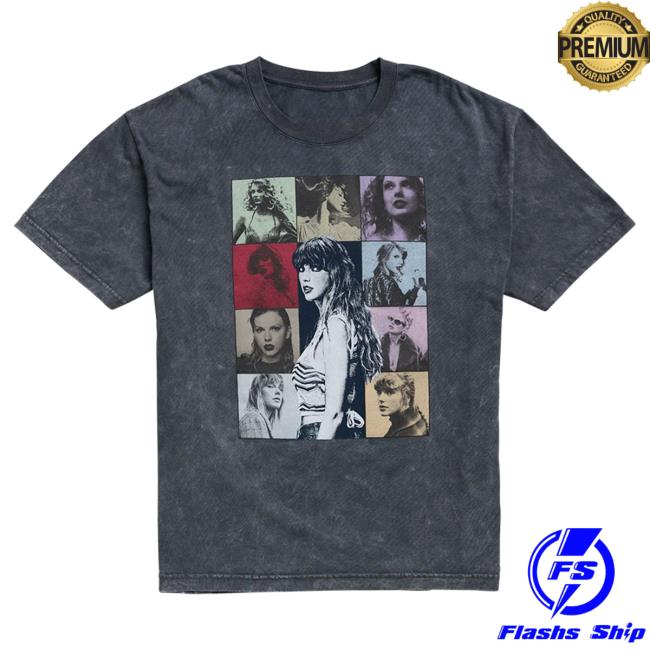 Official Taylor Seift Swift Clothing Store Shop Taylor Swift The Eras International Tour Mineral Wash Gray T Shirt Taylorswift