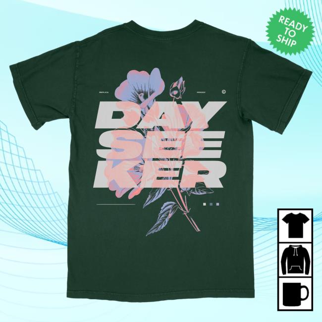 Official Dayseeker Merch Store Dayseeker Green Floral T-Shirt Dayseeker Apparel Clothing Shop