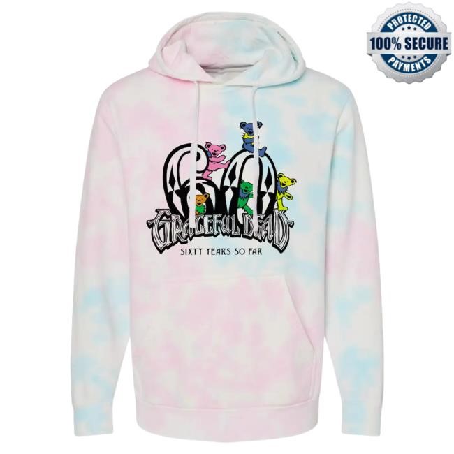 Grateful Dead Diamond 60 Bears Tie-Dye Popover Hoodie | Grateful Dead Merch Store Official