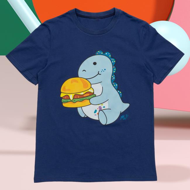 Official Moriah Elizabeth Merch Store Shop Cousin Derp Burger Tee Shirt Navy Blue MoriahElizabeth