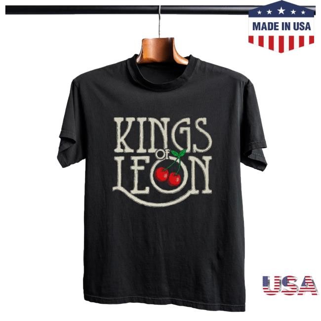 Retro Cherries New T-Shirt (Vintage Black) Kings Of Leon