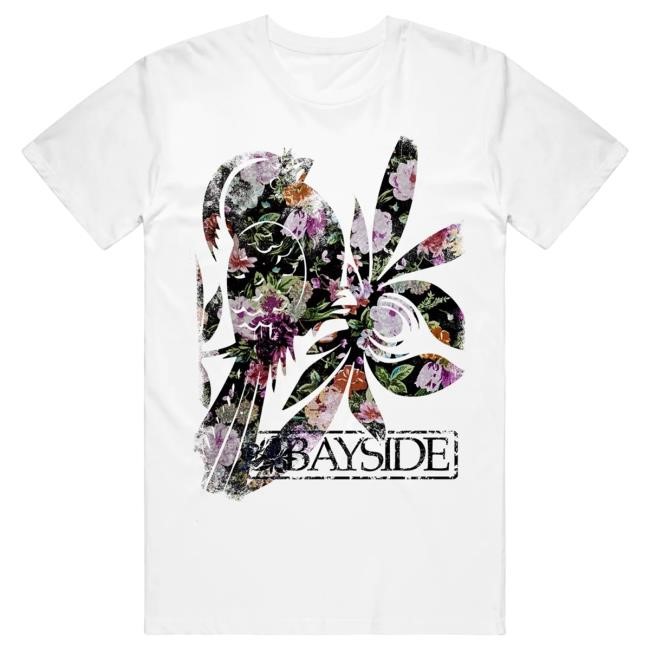 Official Bayside Band Shudder Bird Floral - White Shirts