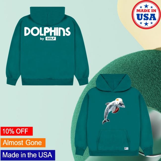 Official Golf Wang Merch Dolphins Cutout Hoodies by Golf Wang x NFL