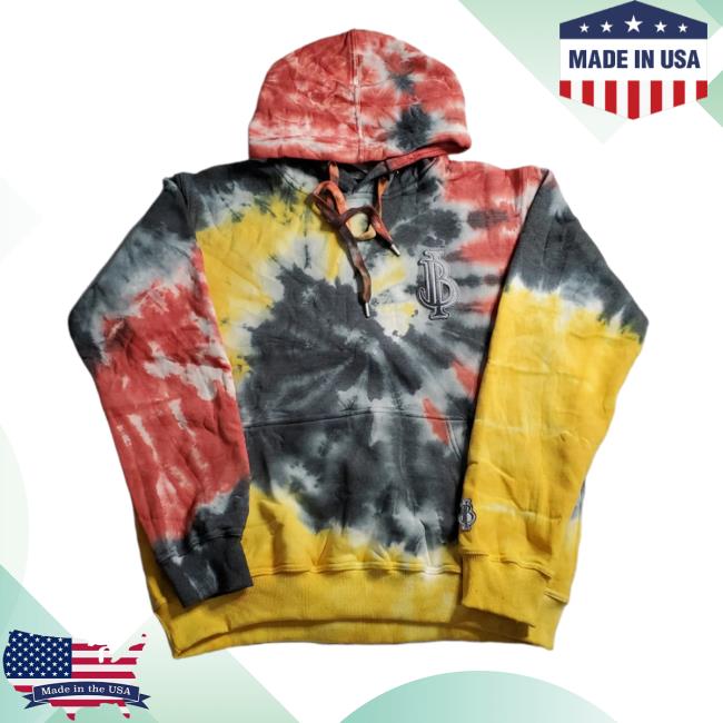 Bombish Wear Unisex Tye Dye Pullover Sweatshirt Red/Gray/Yellow