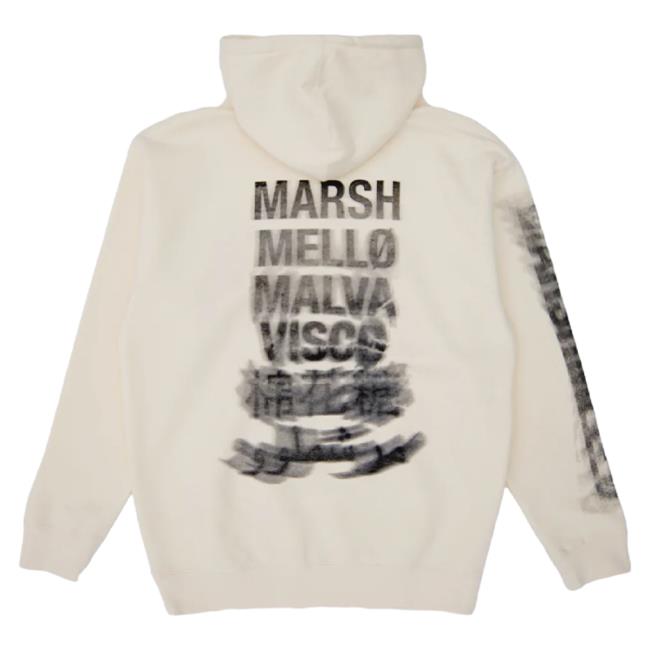 Official Marshmello Apparel Clothing Merch Store Marshmello Out Of Focus Hoodie Off White Marsh Mello Shop