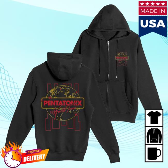 Ptx Official Pentatonix Merch Store Ptxofficial Ptx Wt Line Art Black Zip Hoody Pentatonix Apparel