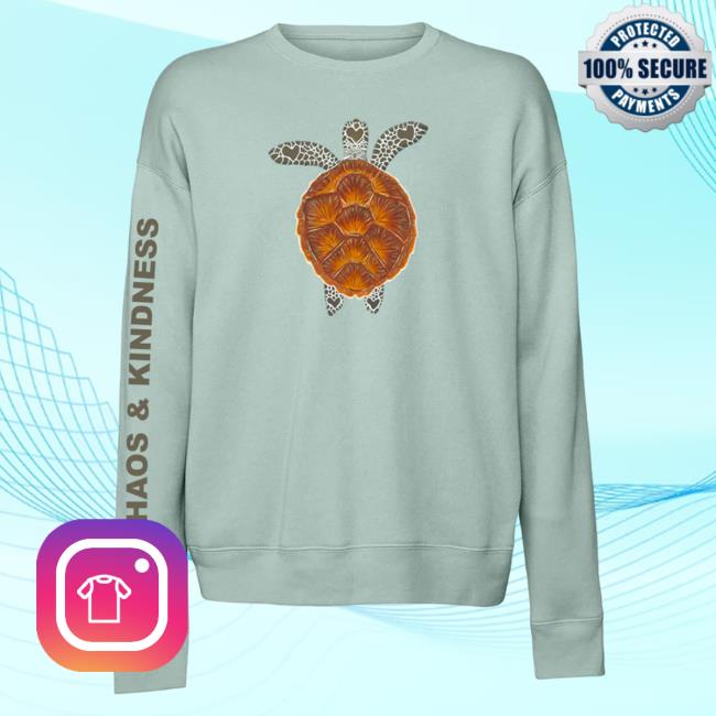 Official Chaos And Kindness Store Turtle Crew neck Sweatshirt