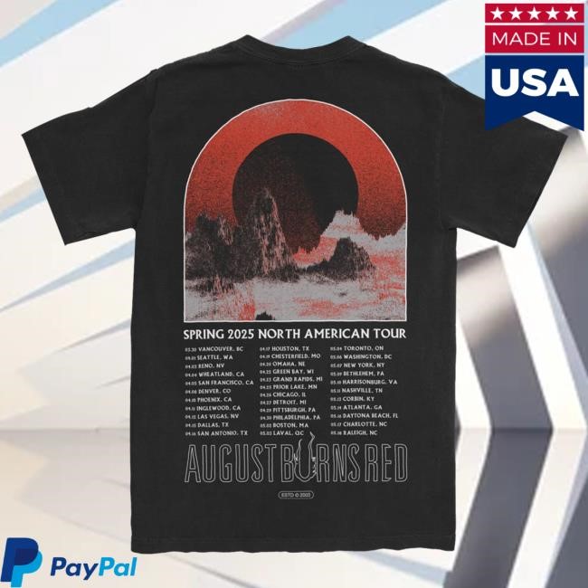 Official August Burns Red Mountains Tour Tshirt