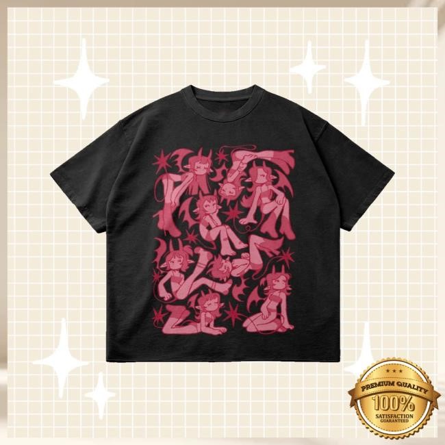 Official Shlorp "DEMON GALS" Faded Raw Hem Tee