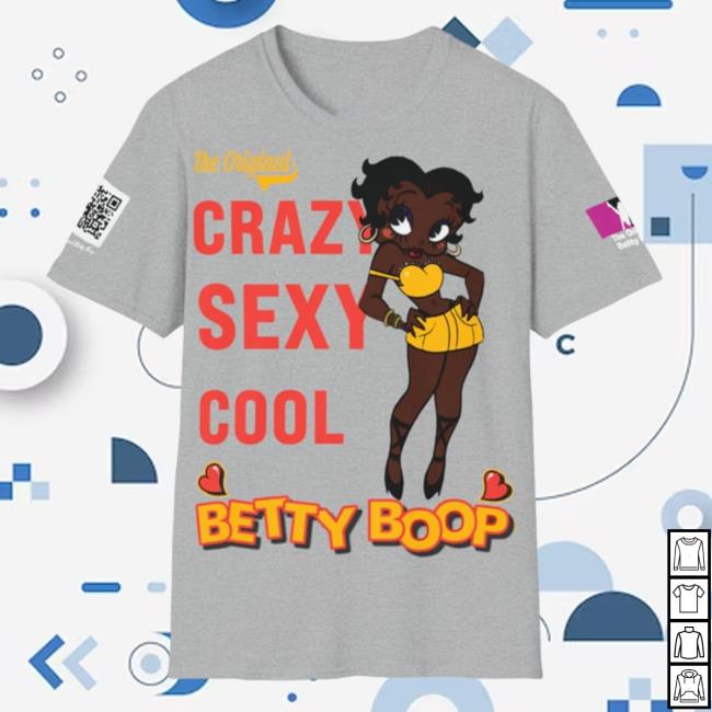 Official B1 Clothing Black Empowerment Clothing Store Betty Boop Crazy Sexy Cool New Shirt Sport Grey